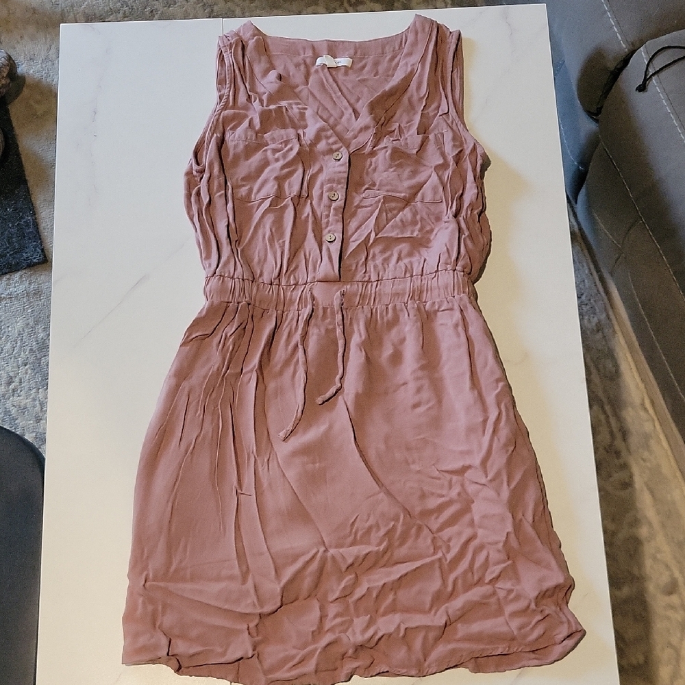 Maurices Pink Sleeveless V-Neck Sundress